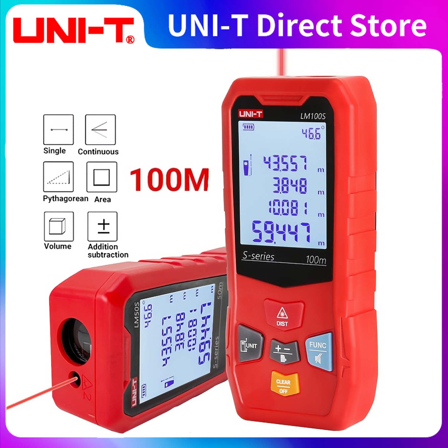 Industrial Laser Rangefinder - ÜNITESI Lazer Uzaklık Ölçer LM40S/60S/100S 40M