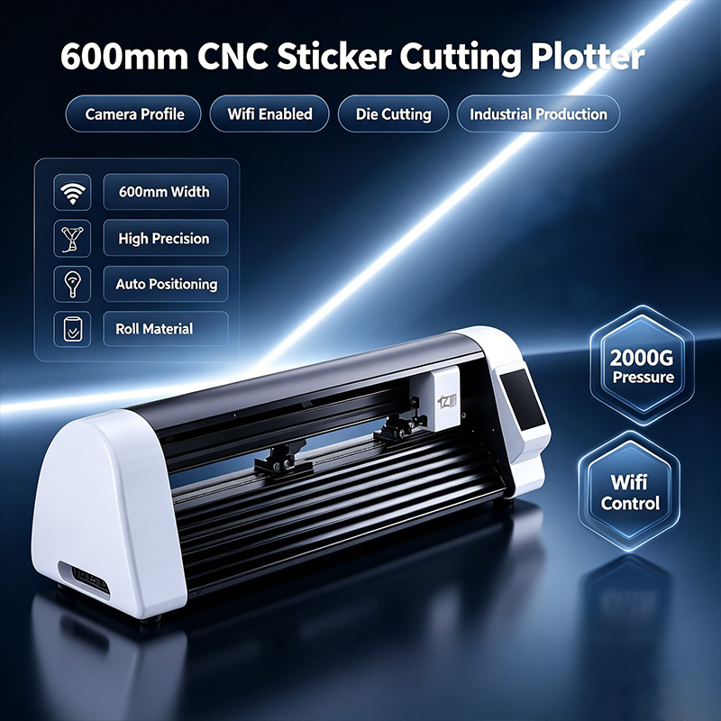 Industrial Laser - 600mm CNC Lazer Etiket Kesim Plotteri