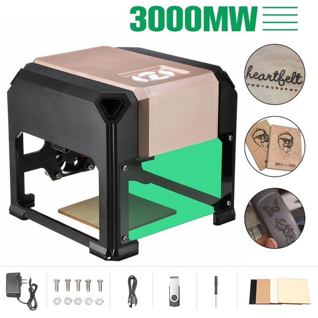 Mini USB 3000 MW CNC Lazer Kaz - Industrial Laser Printing Machine incelemesi ve fiyatı