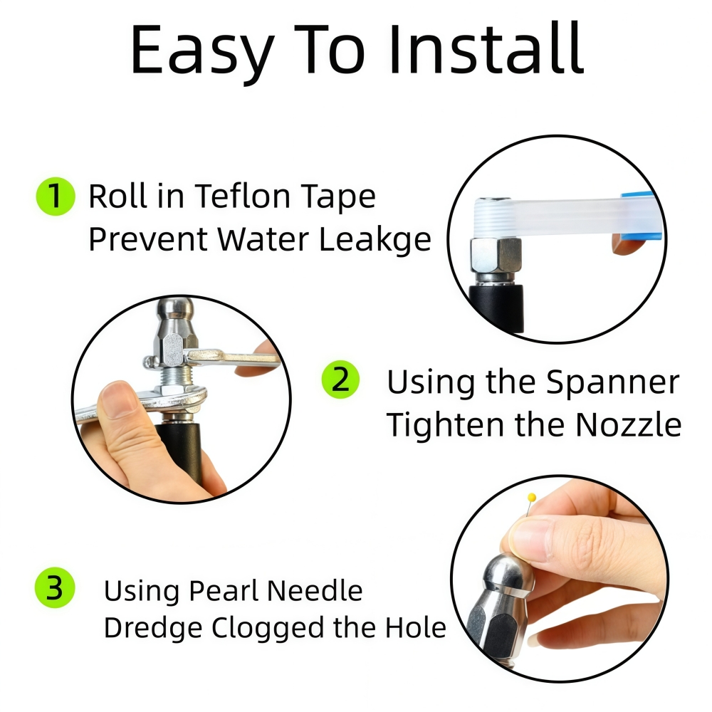 5 ~ 50m Basınçlı Yıkayıcı Kana - Laser Nozzle Ceramic incelemesi ve fiyatı