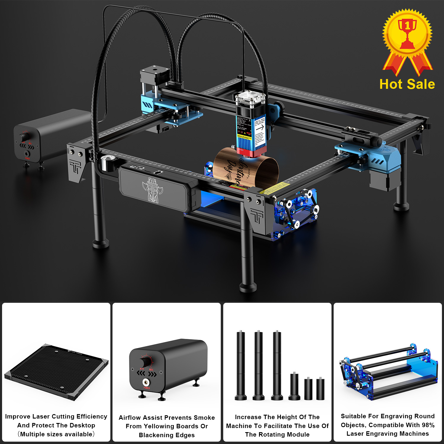 TwoTrees TTS-55Pro Başlangıç S - Industrial Laser Etching Machine incelemesi ve fiyatı