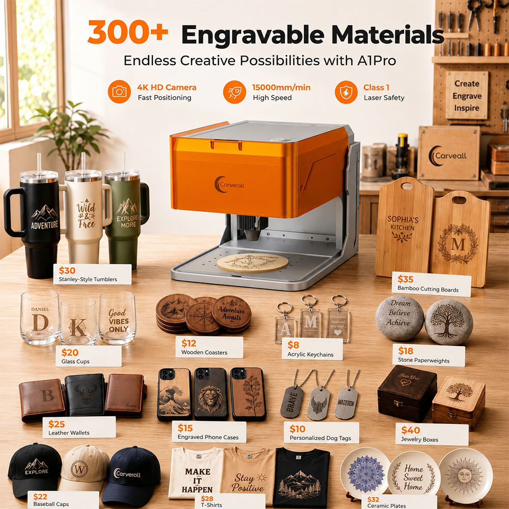 Carverall A1PRO 10W Lazer Grav - Industrial Laser Etching Machine incelemesi ve fiyatı